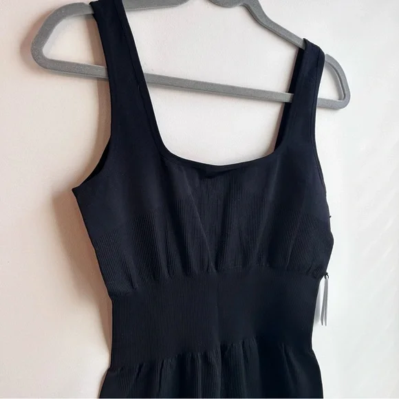 WeWoreWhat Black Ribbed Jumpsuit, NWT, Medium, Stretch - Picture 3 of 9